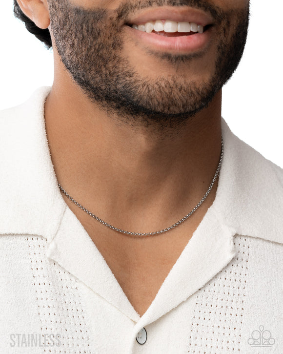 Luminescent Leverage - Silver -  Stainless Necklace