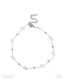 Defaced Dedication - White - Stainless Steel Anklet