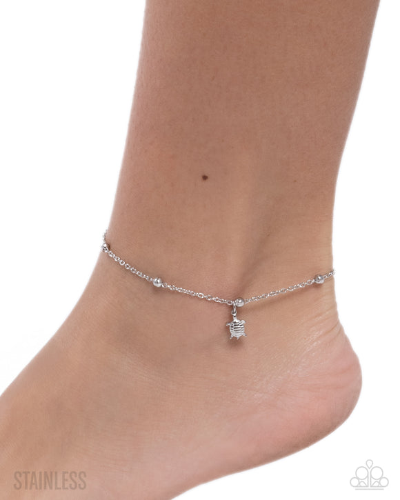 Turtle Timbre - Silver - Anklet - Stainless Steel