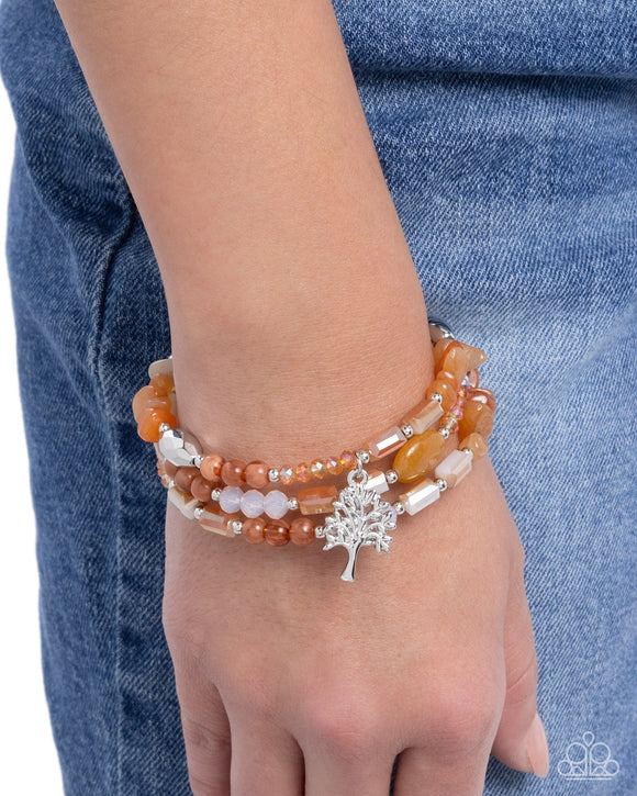 Capricious Collision - Orange - Tree of Life Bracelet