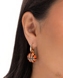Adorable Airball - Gold - Basketball Hoop Earrings