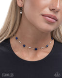 Surreal Sunset - Blue - Stainless Steel Choker
