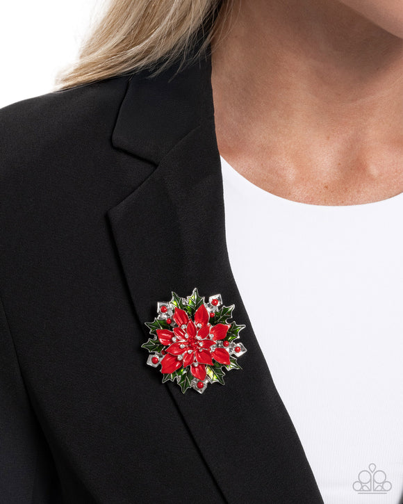 Popular Poinsettia - Red - Brooch - SOLD OUT