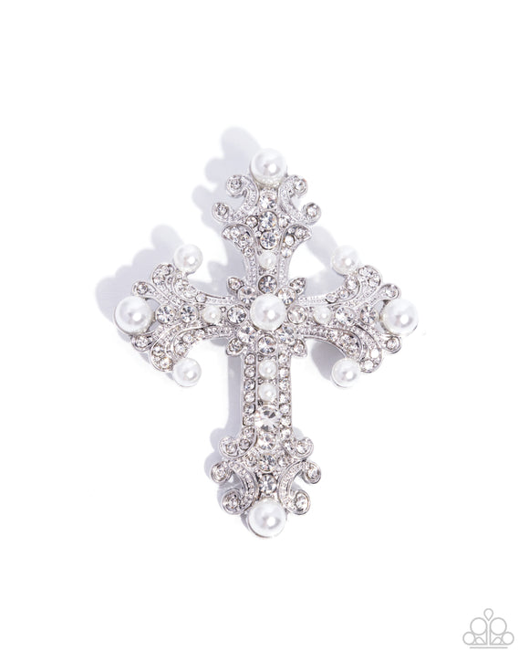 Candescent Cross - White - Cross Brooch - SOLD OUT