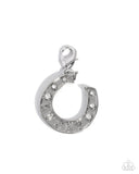 Horseshoe Hold - White - Rhodium Charm