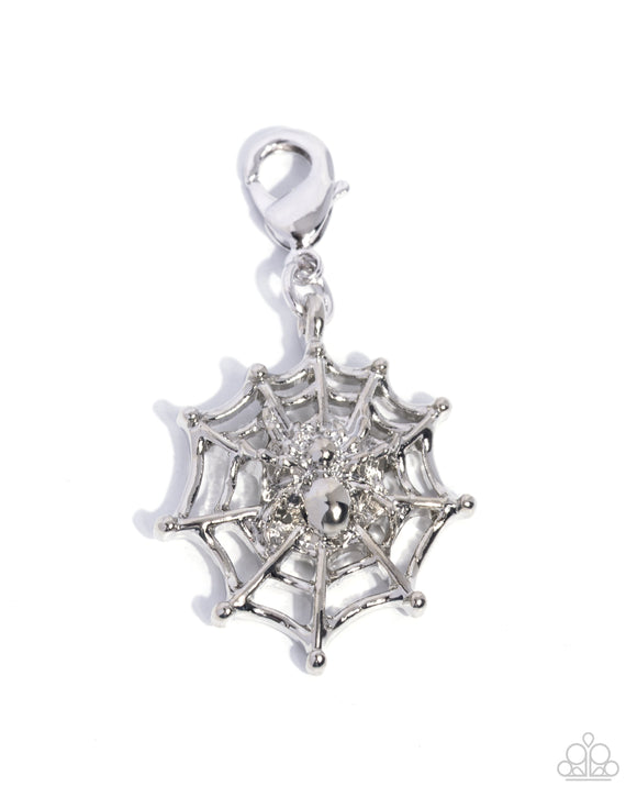 Spiderweb Selfie - Silver - Rhodium Charm