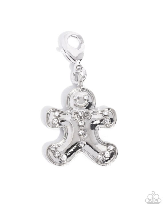 Genuine Gingerbread - White - Rhodium Charm