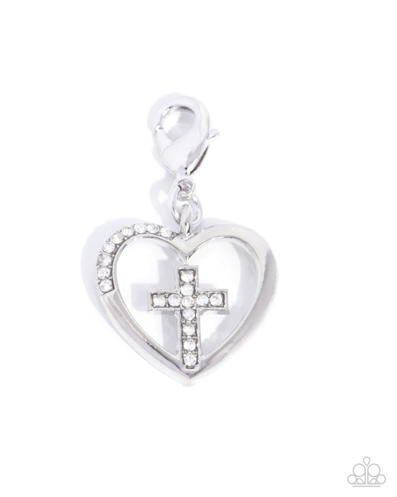 SOLD OUT - I will try to get more! Christian Charisma - White - Rhodium Charm