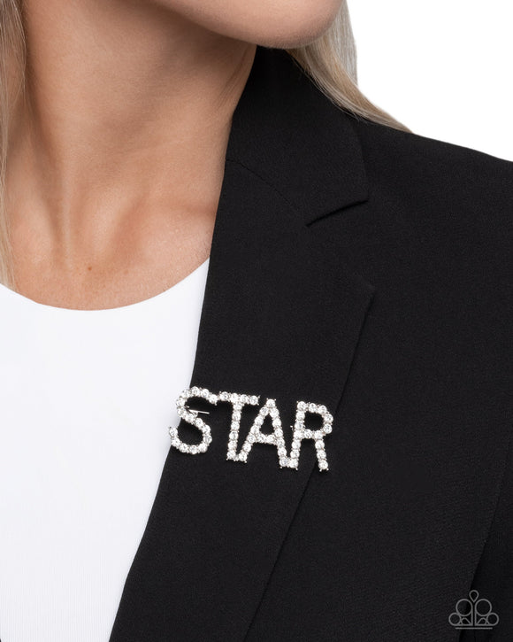 Superstar Sum - White - Brooch