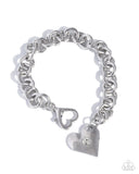 Full of Affection - White - Heart Bracelet