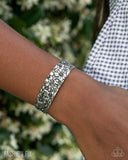 Abundantly Antiqued - Silver Cuff Bracelet - Glimpses of Malibu August 2025 - Paparazzi Accessories - FF0825