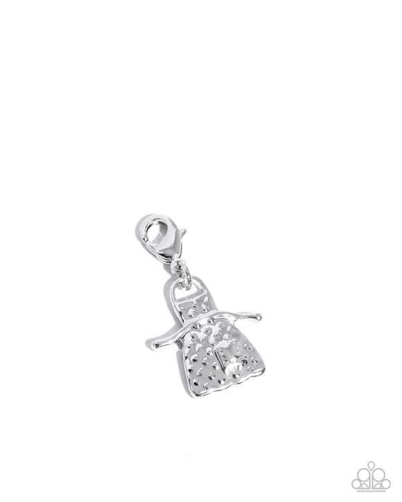 Adorable Apron - Silver - Rhodium Plated Charm