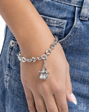 Adorable Apron - Silver - Rhodium Plated Charm
