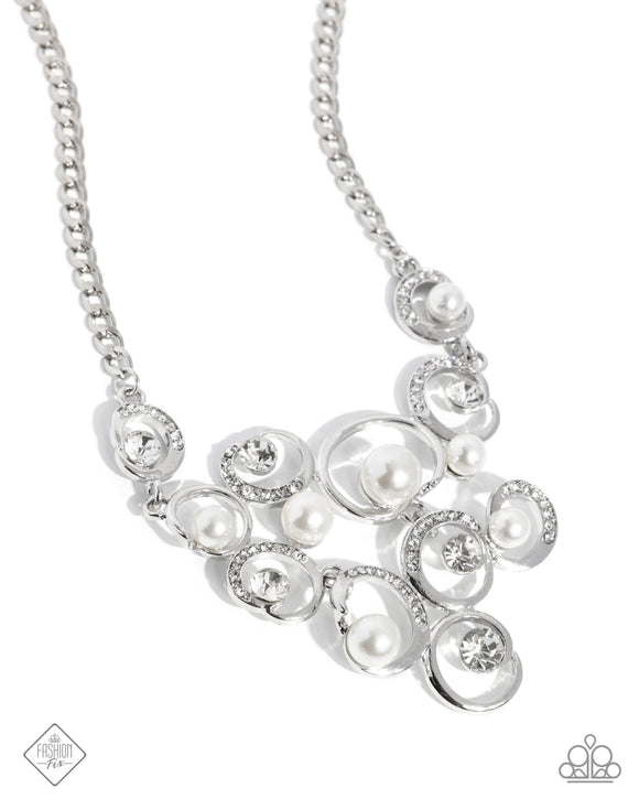 Adorable Archetype - White Necklace - Fiercely 5th Avenue - February 2025