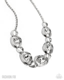 Ambitious Ambiance -  White Necklace - Fiercely 5th Avenue December 2025 FF1225- Paparazzi Accessories