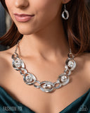 Ambitious Ambiance -  White Necklace - Fiercely 5th Avenue December 2025 FF1225- Paparazzi Accessories