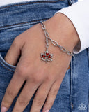 Autumnal Allegiance - Brown - Rhodium Charm