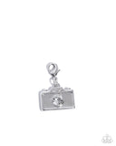 Capturing Memories - White - Rhodium Plated Charm