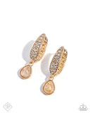 Cheerful Care - Gold Earrings - Glimpses of Malibu April 2025 - Paparazzi Accessories - FF0425