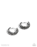 Classic Character - Silver Hinge Hoop Earrings - Glimpses of Malibu August 2025 - Paparazzi Accessories - FF0825