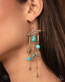 Coachella Cascade - Blue Crackle Stone Gold Fishhook Earrings - Simply Santa Fe January 2025