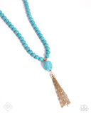 Coachella Chic - Blue Crackle Stone Necklace - Simply Santa Fe January 2025