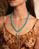Coachella Chic - Blue Crackle Stone Necklace - Simply Santa Fe January 2025