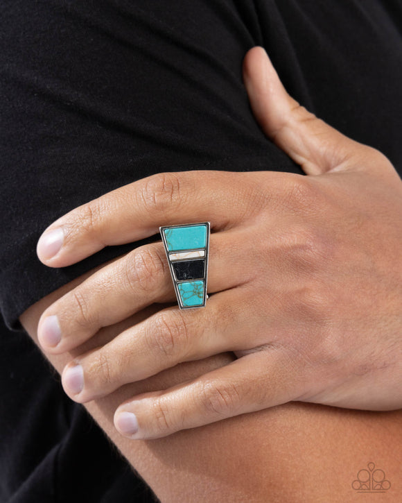 Contemporary Color - Blue - Men's Ring