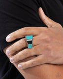 Contemporary Color - Blue - Men's Ring