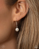 Cordially Chic - White Necklace - Fiercely 5th Avenue April 2025 - Paparazzi Accessories - FF0425