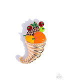 Cornucopia Chic - Multi Gold Brooch