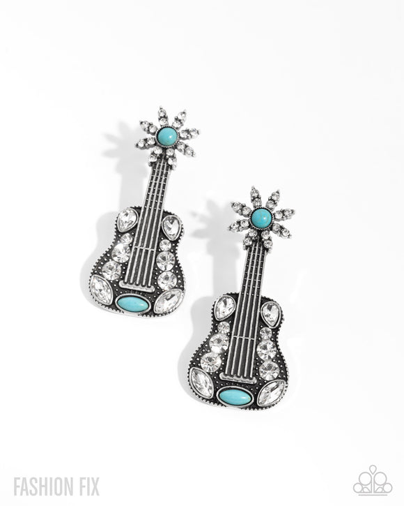 Country Comeback - Blue - Guitar Earrings - FF0525