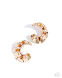 Crimped Color - Brown - Post Earrings