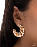 Crimped Color - Brown - Post Earrings