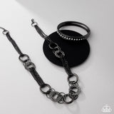 Dangerously Defiant - Black Bracelet - Magnificent Musings December 2025 FF1225 - Paparazzi Accessories