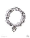 Dreaming Definition - White Stretchy Bracelet - Sunset Sightings August 2025 - Paparazzi Accessories - FF0825