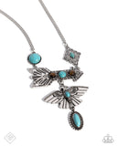 Earthy Exposé - Blue Necklace - Simply Santa Fe April 2025 - Paparazzi Accessories - FF0425