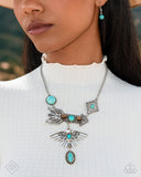 Earthy Exposé - Blue Necklace - Simply Santa Fe April 2025 - Paparazzi Accessories - FF0425
