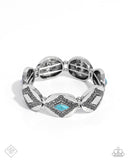 Elemental Example - Blue Stretchy Bracelet - Simply Santa Fe April 2025 - Paparazzi Accessories - FF0425