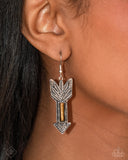 Elemental Exhibit - Brown Earrings - Simply Santa Fe April 2025 - Paparazzi Accessories - FF0425