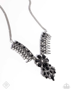 Fairest of the Festival - Black & Silver Necklace - Paparazzi Accessories FF1224 - PREORDER