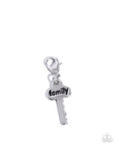 Family is the Key - Silver - Rhodium Plated Charm