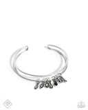 Festival Freestyle - Black & Silver Cuff Bracelet - Paparazzi Accessories FF1224 - PREORDER