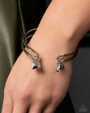 Festival Freestyle - Black & Silver Cuff Bracelet - Paparazzi Accessories FF1224 - PREORDER