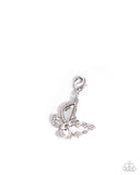 Fluttering Family- White - Rhodium Plated Charm