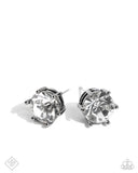 Forceful Facets - Black Stud Post Earrings - Magnificent Musings April 2025 - Paparazzi Accessories - FF0425