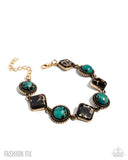 Free-Spirited Feat - Green Bracelet - Simply Santa Fe December 2025 FF1225 - Paparazzi Accessories