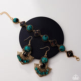 Free-Spirited Feat - Green Bracelet - Simply Santa Fe December 2025 FF1225 - Paparazzi Accessories