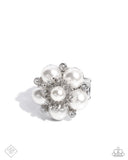 Friendly Flair - White Ring - Fiercely 5th Avenue April 2025 - Paparazzi Accessories - FF0425