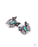 Hovering Harmony - Blue - Butterfly Post Earrings